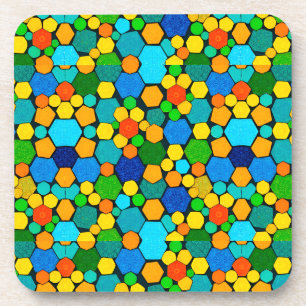 Abstrakt geometrisches Mosaikmuster Getränkeuntersetzer