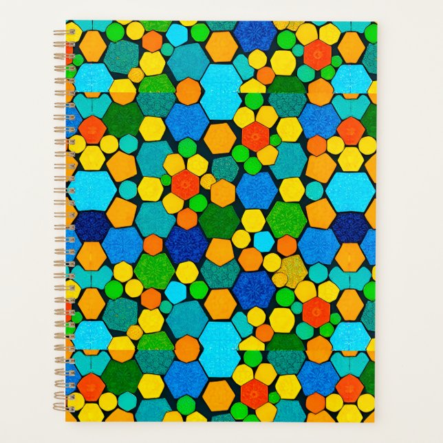 Abstrakt geometrisches Mosaikmuster Planer (Vorderseite)