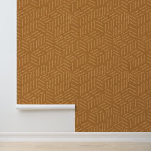 Abstrakt geometrisches Muster, braun Tapete