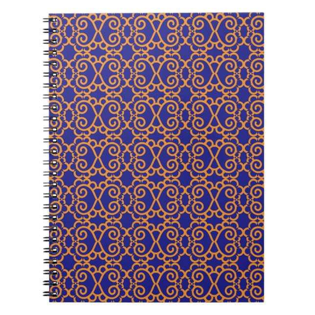 Abstrakt Geometrisches Muster Vintager Hintergrund Notizblock (Vorderseite)