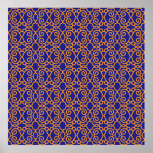 Abstrakt Geometrisches Muster Vintager Hintergrund Poster