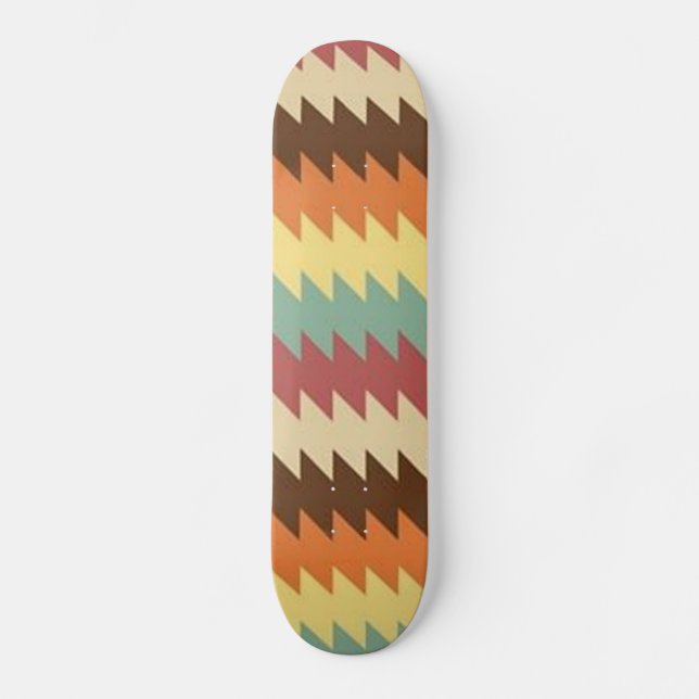 Abstrakt geometrisches Musterskateboard Skateboard (Vorderseite)