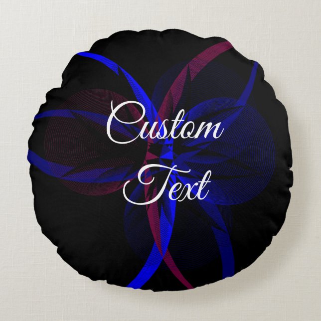 Abstrakt geometrisches Rundkissen Rundes Kissen (Vorderseite)