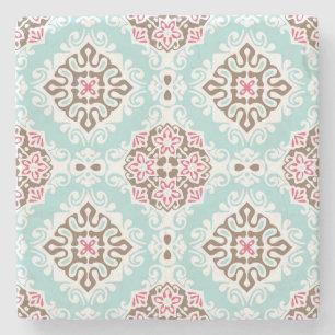 Abstrakt gepolstert: Vintages nahtloses Muster Steinuntersetzer