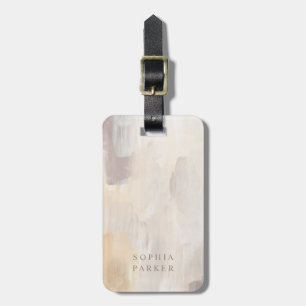 Abstrakt gestrichen   Elegant Minimalistisch neutr Gepäckanhänger