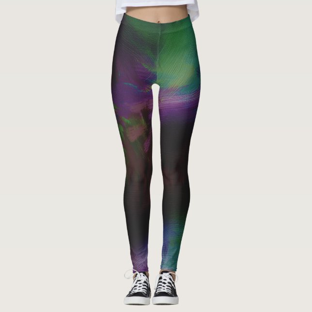 Abstrakt gestrichen leggings (Vorderseite)