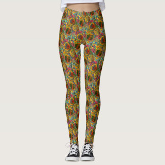 Abstrakt gestrichene Farbgestaltung Leggings