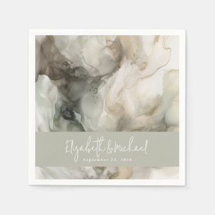 Abstrakt gestrichene, moderne Heirat Serviette