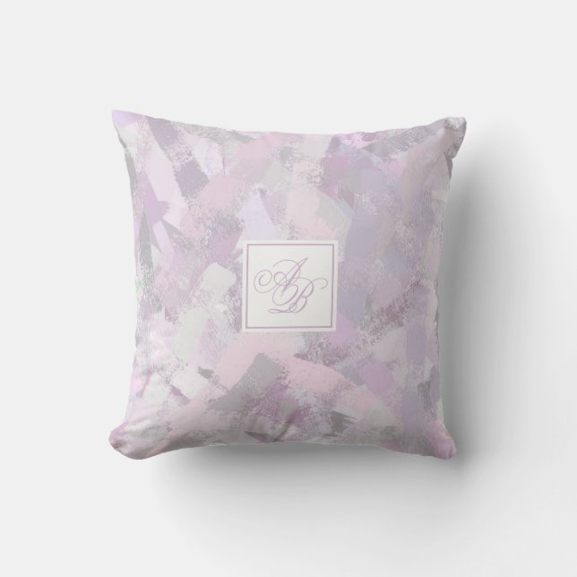 Abstrakt gestrichene Pinselstriche Striche Textur  Kissen (Vorderseite)