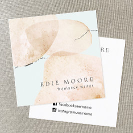 Abstrakt gestrichene Wasserfarben Quadratische Visitenkarte