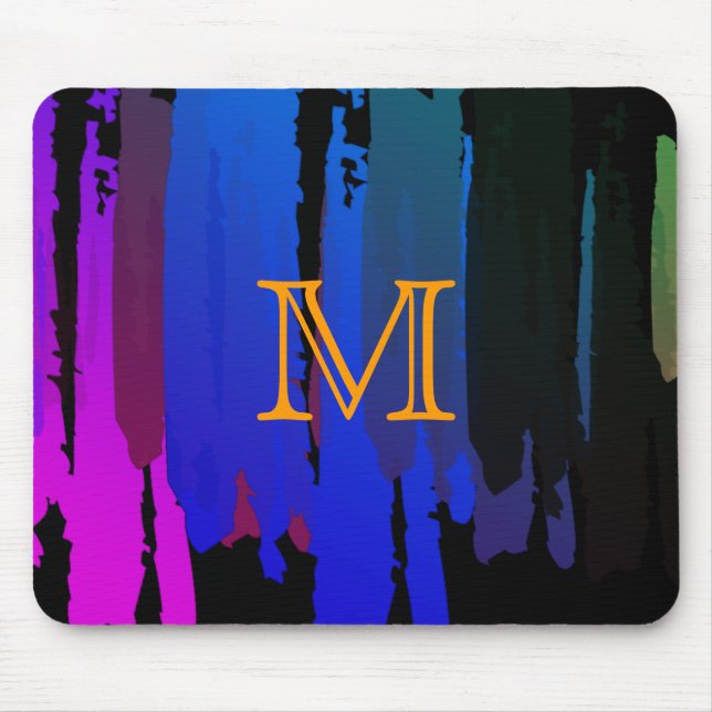 Abstrakt gestrichene Wasserfarben Spritzer Kunst,  Mousepad (Vorne)