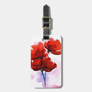 Abstrakt gestrichener Blumenhintergrund 2 Gepäckanhänger