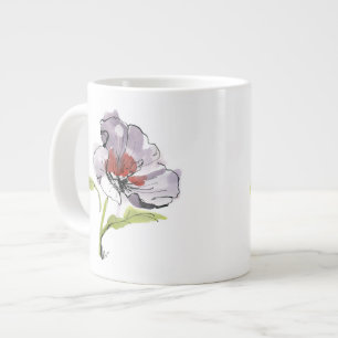Abstrakt gestrichener Blumenhintergrund 3 Jumbo-Tasse