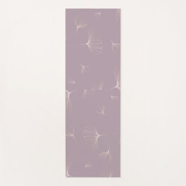 Abstrakt Ginkgo Biloba Botanische Rose Gold Yogamatte