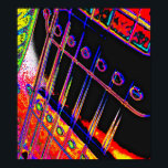 Abstrakt Gitarre Moderner Pop Art Poster Rock'n'Ro<br><div class="desc">Eine weitere Abstrakte Kreation von Kentucky Abstrakt Artist, Kara Willis. 2012</div>