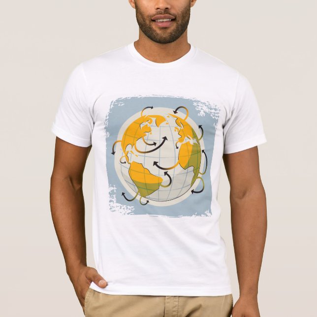 Abstrakt Globe Mens T - Shirt (Vorderseite)