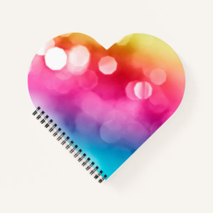 Abstrakt Glow Heart Spiral Notebook Notizbuch