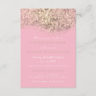 Abstrakt gold glänzend glitzernd weiß rosa glamour einladung