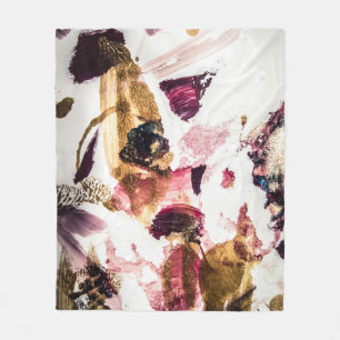 Abstrakt Gold Glitzern Kreative Kunst Fleecedecke