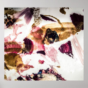 Abstrakt Gold Glitzern Kreative Kunst Poster