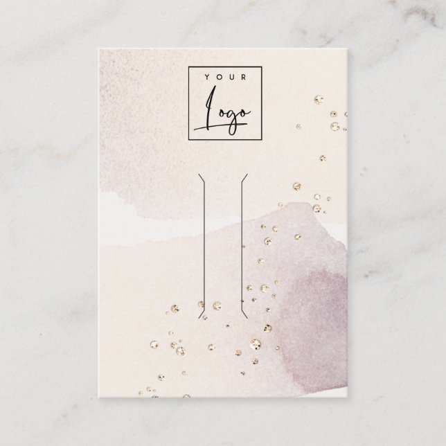 Abstrakt-Gold-Lila-Logoklammer Visitenkarte (Vorderseite)