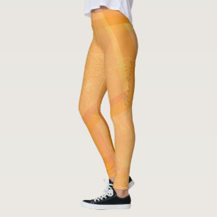 Abstrakt Gold Orange Leggings