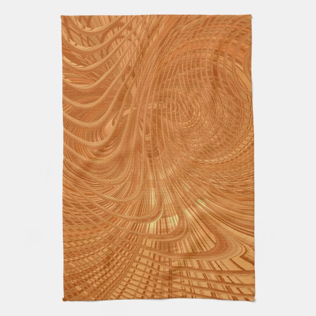 Abstrakt Golden Wavy Küchentuch (Vertikal)