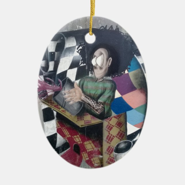 Abstrakt Graffiti Artwork Keramik Ornament (Vorne)