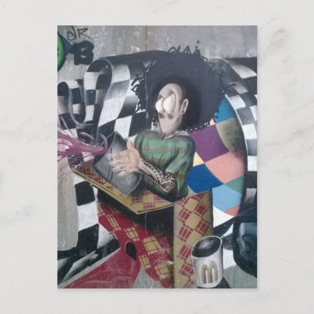 Abstrakt Graffiti Artwork Postkarte (Vorderseite)