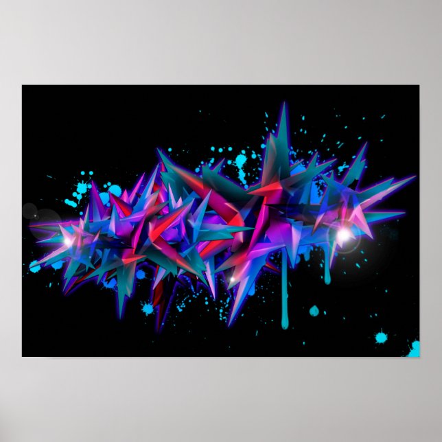 Abstrakt Graffiti Poster (Vorne)