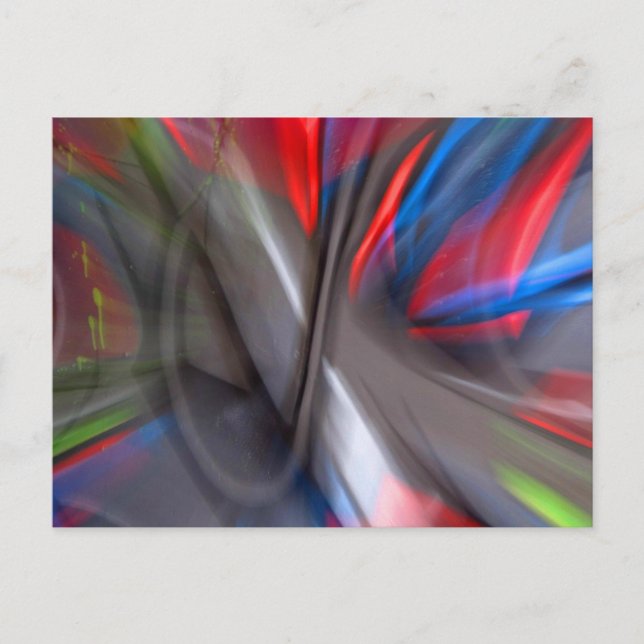 Abstrakt Graffiti Postkarte (Vorderseite)