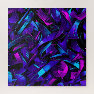 Abstrakt Graffiti Street Swirl Puzzle