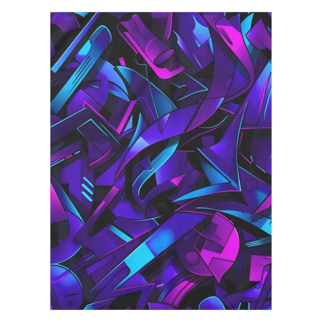 Abstrakt Graffiti Street Swirl Tischdecke (Vorderseite)