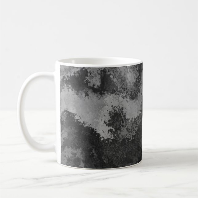 Abstrakt-graue Diffusion Kaffeetasse (Links)