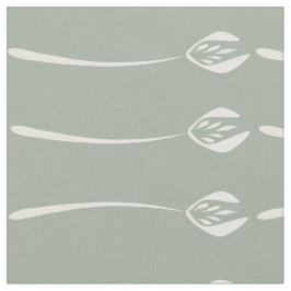 Abstrakt Graue Grüne Kunst Deco Tulip Blumenmuster Stoff