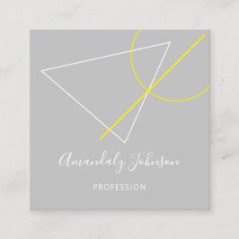 Abstrakt Gray Geometry ARCHTECT DESIGNER Quadratische Visitenkarte