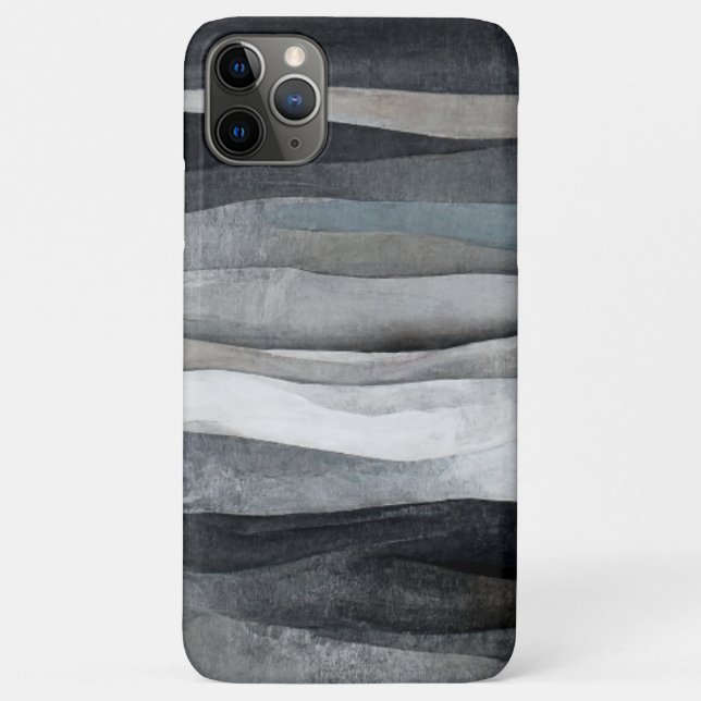 Abstrakt Gray Waves Art Case-Mate iPhone Hülle (Rückseite)