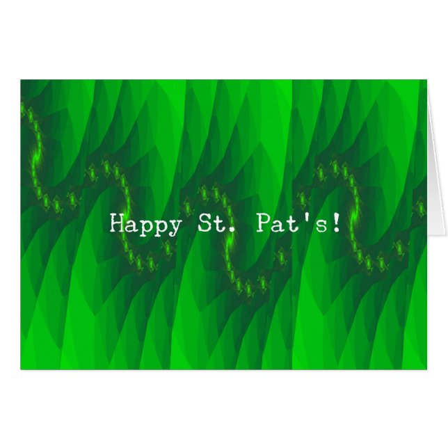 Abstrakt Green Digital Art St. Pat's (Vorderseite (Horizontal))