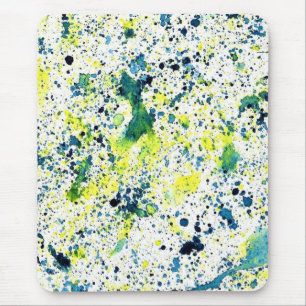 Abstrakt grün, gelb und blau mousepad