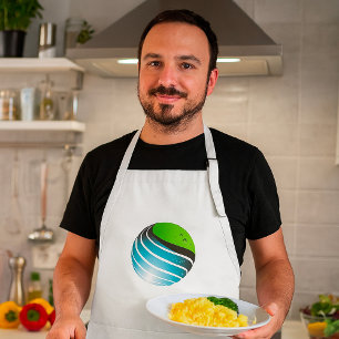 Abstrakt Grün und Blau Globe Moderne Erde Schürze