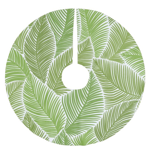 Abstrakt grüne Blüte, nahtloser Hintergrund. Polyester Weihnachtsbaumdecke (Vorderseite)