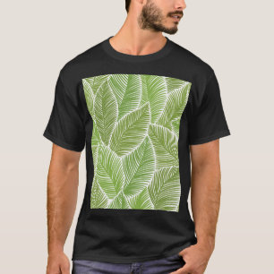 Abstrakt grüne Blüte, nahtloser Hintergrund. T-Shirt