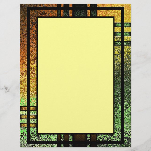 Abstrakt Grunge Gerahmt Letterhead (Vorderseite)