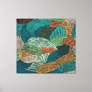 Abstrakt Grunge: Nahtloses Muster. Leinwanddruck