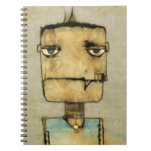 Abstrakt Grunge Robot Face Notebook Notizblock