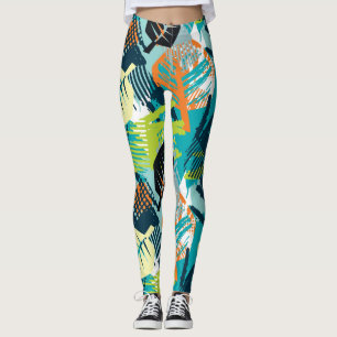Abstrakt Grunge: Rough Seamless Surface. Leggings