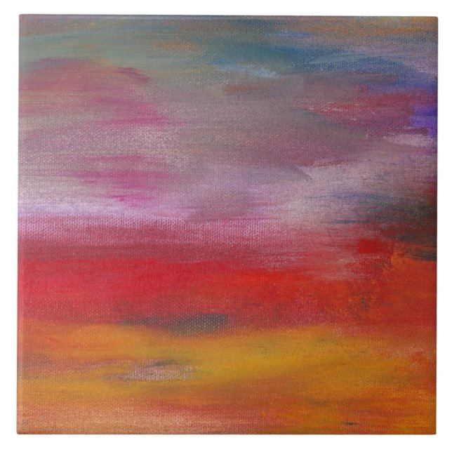 Abstrakt - Guash & Acrylic - Angenehme Träume Fliese (Vorderseite)