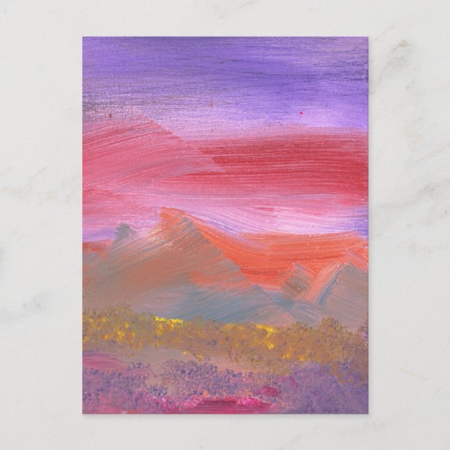 Abstrakt - Guash - Schöne Wiesen 1 von 2 Postkarte (Vorderseite)