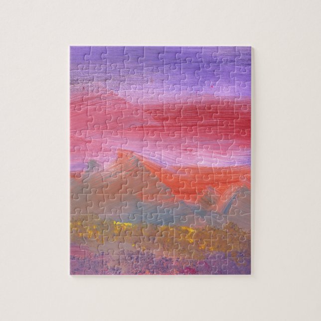 Abstrakt - Guash - Schöne Wiesen 1 von 2 Puzzle (Vertikal)