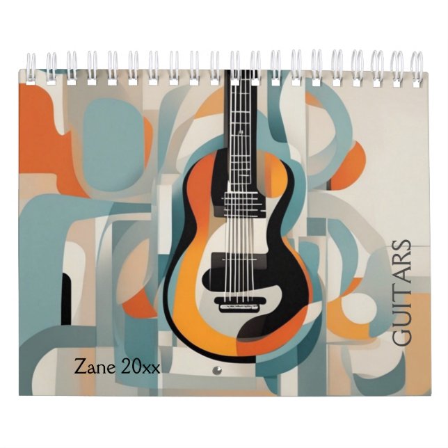 Abstrakt Guitar Watercolor Kalender (Titelbild)
